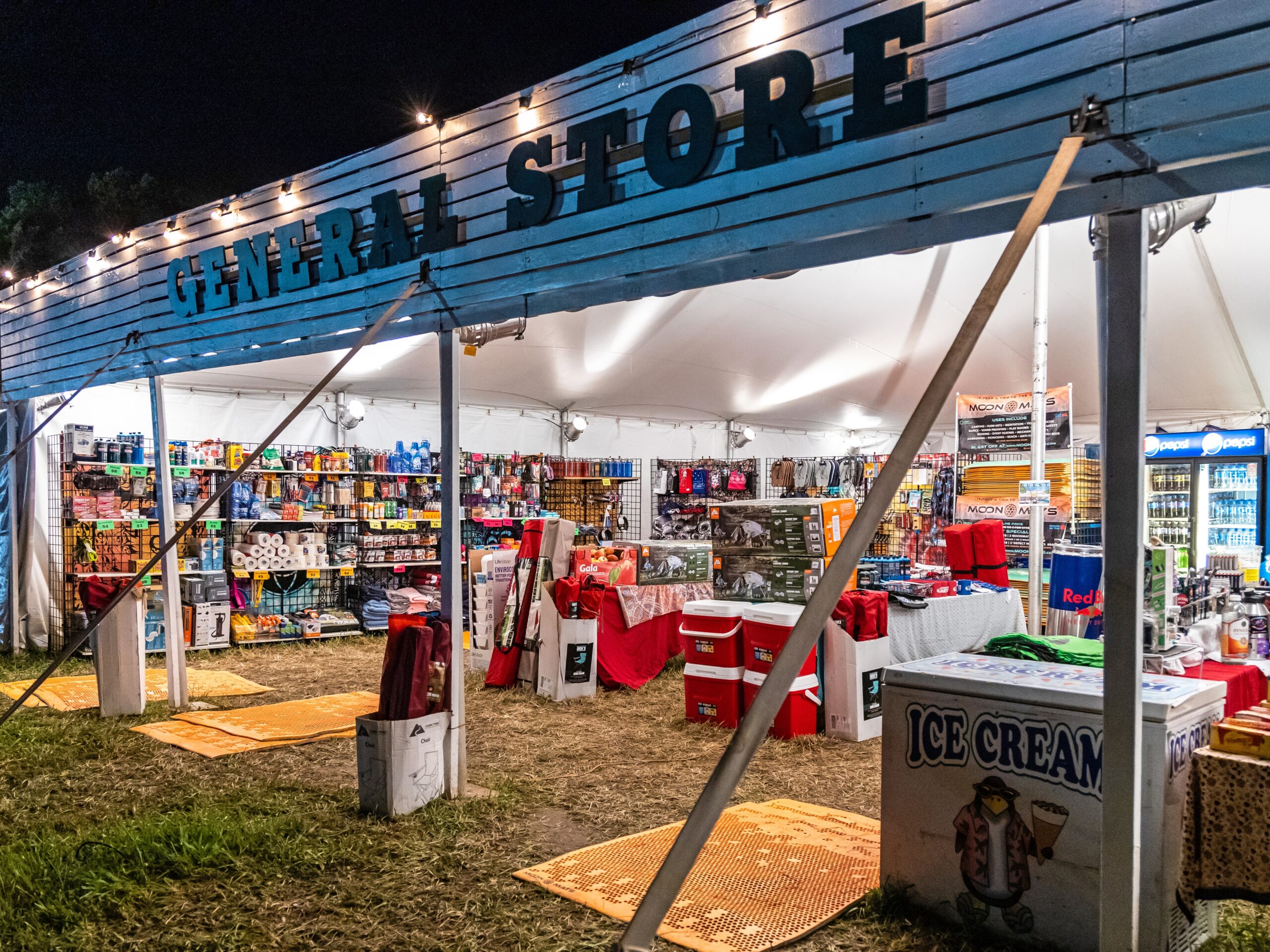 Mr. B's Festival General Store booth at Okeechobee